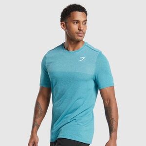 Gymshark Vital Tee Artificial Teal White Size L Performance Shirt